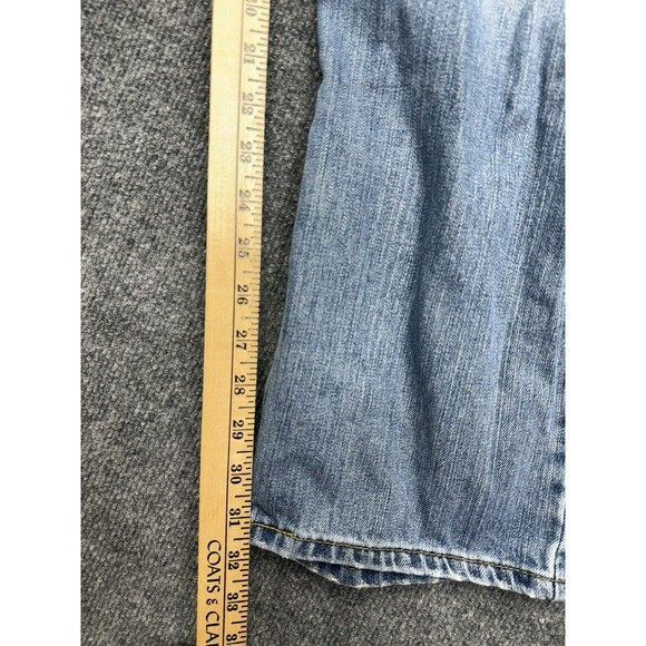 Levi's 569 Jeans Mens 34x34 (33x31) Blue Loose Straight Medium Wash Faded Grunge - Picture 7 of 9